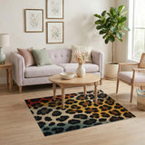 Vibrant Multi-Color Leopard Print Area Rug
