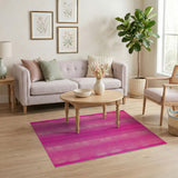 Hot Pink Crocodile Texture Area Rug