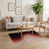 Layered Wave Gradient Abstract Area Rug