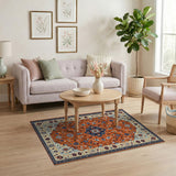 Persian Red Medallion Area Rug