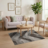 Geometric Modern Modern Geometric Grey Triangle Area Rug