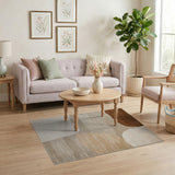 Organic Beige Neutral Abstract Area Rug