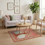 Orange Tree of Life Persian Area Rug