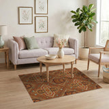 Orange Southwestern Backpack Area Rug
