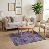 Purple Floral Vintage No. 4 Area Rug