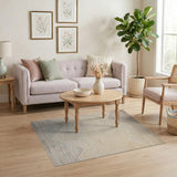 Geometric Modern Beige and Neutral Beige Geometric Diamond Area Rug