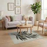 Olive Branch Leaf Area Rug