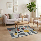Bold Geometric Abstract Area Rug