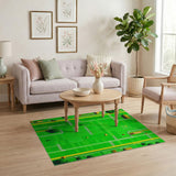 Green Pixel Village Map Area Rug