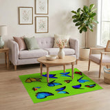 Vibrant Butterflies Multi-Color Area Rug