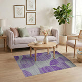 Purple Geometric Modern Purple Geometric Abstract Area Rug