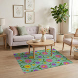 Vibrant Daisy Meadow Area Rug