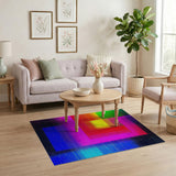 Vibrant Multi-Color Geometric Halftone Area Rug