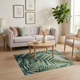 Green Lush Fern Canopy Area Rug