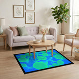 Luminous Green Mushroom Area Rug