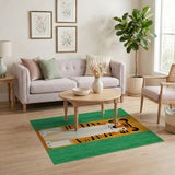 Playful Cartoon Tiger Area Rug
