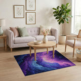 Cosmic Purple Nebula Cloud Area Rug