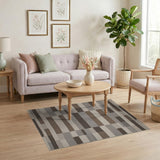 Brown and Tan Brown Tan Geometric Woven Area Rug