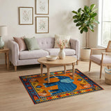 Blue Elephant Heritage Tribal Area Rug