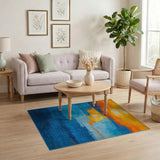Abstract Sunset Horizon Area Rug