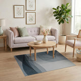 Abstract Blue Wave Landscape Rug