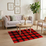 Bold Black Buffalo Red Bold Red Black Buffalo Plaid Area Rug