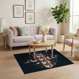 Celestial Moon Phases Boho Area Rug