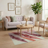 Sweeping Red Watercolor Area Rug
