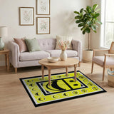 Playful Yellow Smiley Banana Area Rug
