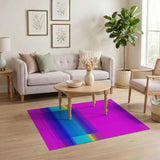 Vibrant Pink Multi-Color Dot Gradient Area Rug