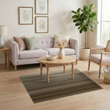 Gradient Vertical Stripe Brown Tan Area Rug