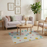 Multi-color and Patterns Vibrant Multi-Color Polka Dot Area Rug