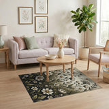 Vintage White Daisy Meadow Area Rug