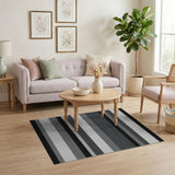 Striped Black and White Bold Black White Striped Area Rug