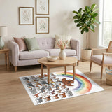 Rainbow Noah's Ark Animal Area Rug