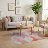 Dreamy Pink Cloud Abstract Area Rug