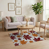 Autumn Japanese Maple Leaves Area Rug