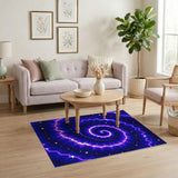 Cosmic Spiral Purple Area Rug
