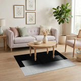 Modern Black White Halftone Gradient Rug