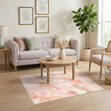 Abstract Area Pink Abstract Brushstroke Area Rug