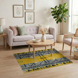 Bold Yellow Southwestern Geometric Area Rug