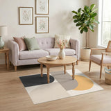 Beige Geometric Arch Area Rug