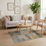 Distressed Patchwork Multi-Color Area Rug