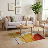 Multi-color and Patterns Geometric Modern Bold Geometric Abstract Multi-Color Area Rug
