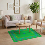 Emerald Green Starburst Geometric Area Rug