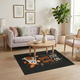 No Tricks Just Treats Halloween Ghost Washable Area Rug