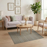 Beige and Neutral Beige Tan Horizontal Striped Woven Rug