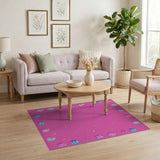 Playful Pink Easter Eggs Area Rug