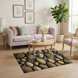 Pebble River Stream Area Rug