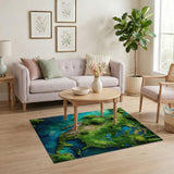 Lush North America Landscape Area Rug